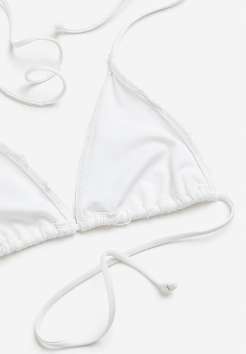 H&M - Triangle bikini top - white