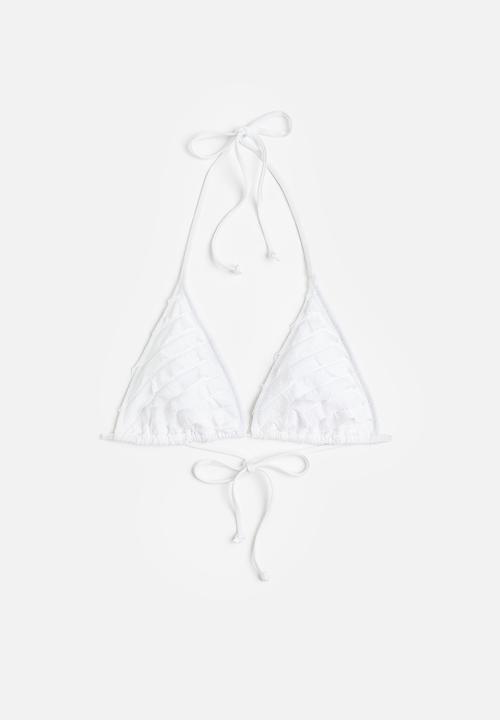 H&M - Triangle bikini top - white