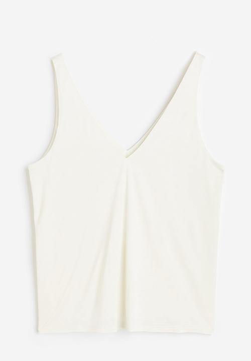H&M - V-neck vest top - white