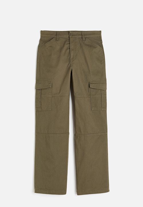 H&M - Twill cargo trousers - green