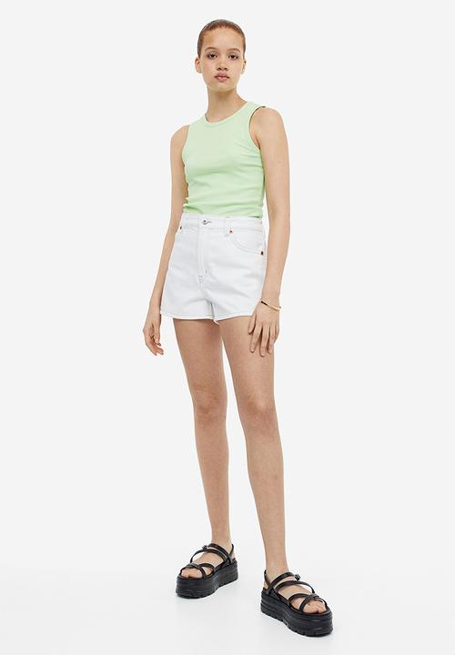H&M - Ribbed vest top - green