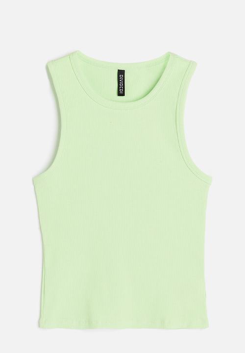 H&M - Ribbed vest top - green