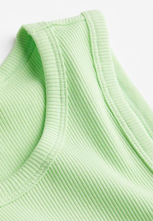 H&M - Ribbed vest top - green
