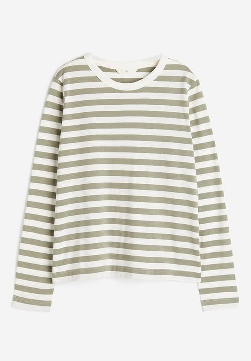 H&M - Cotton jersey top - green, multi