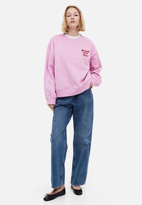 H&M - Crew-neck sweatshirt - light pink/amour