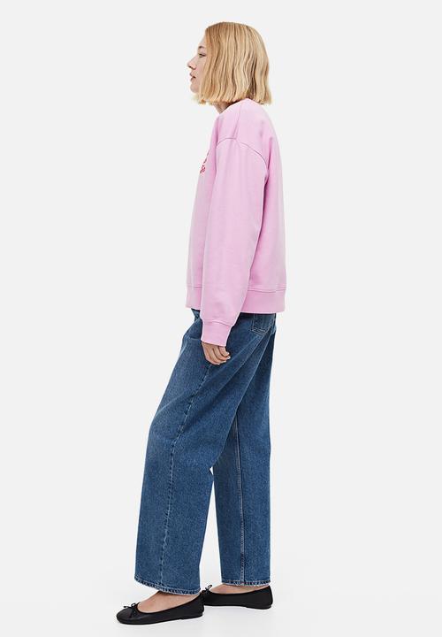H&M - Crew-neck sweatshirt - light pink/amour