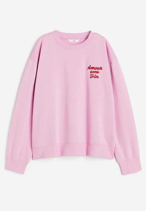 H&M - Crew-neck sweatshirt - light pink/amour