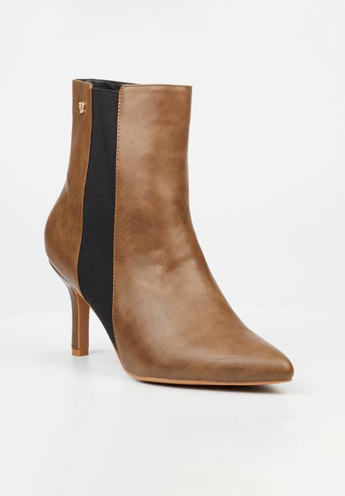 Butterfly Feet - Lively 3 kitten heel boot - taupe