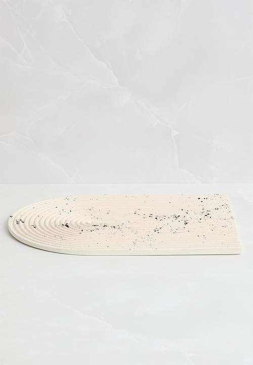 Terrazzo Home - Large Arch Tray - White