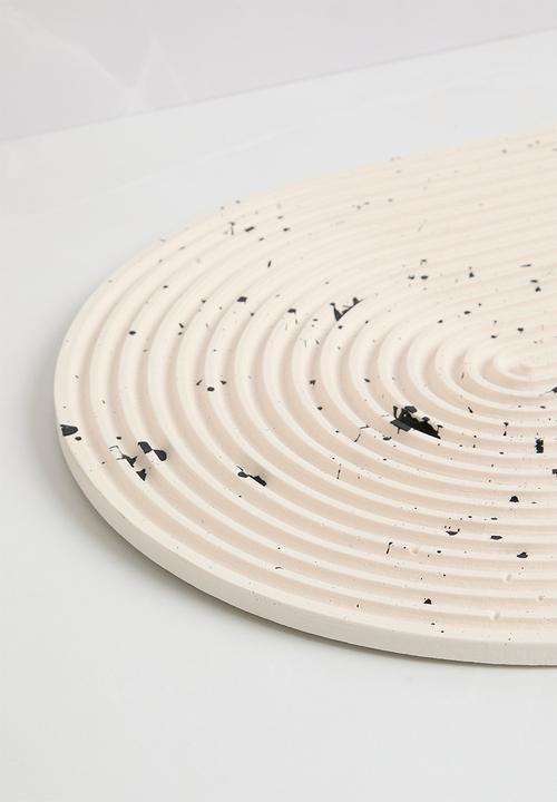 Terrazzo Home - Large Arch Tray - White