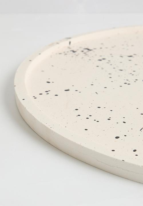 Terrazzo Home - Round Serving Tray - White