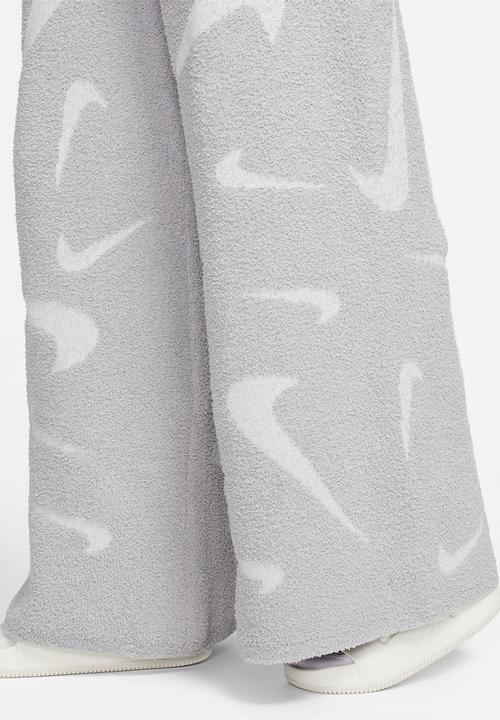 Nike - W Nsw Cozy Logo Aoj Knit Pant - Lt Smoke Grey/Photon Dust