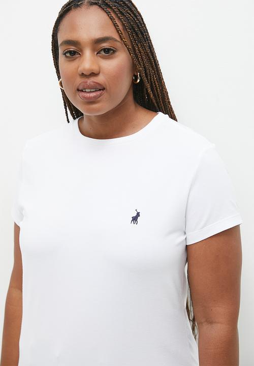 POLO - Plus allie pony stretch tee - white