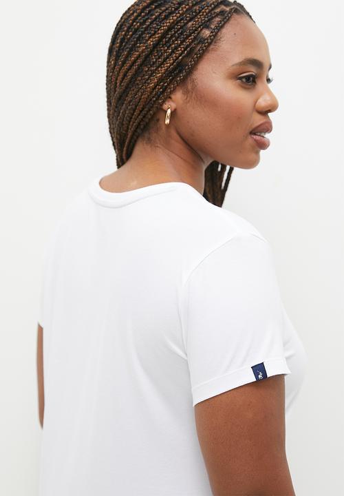 POLO - Plus allie pony stretch tee - white