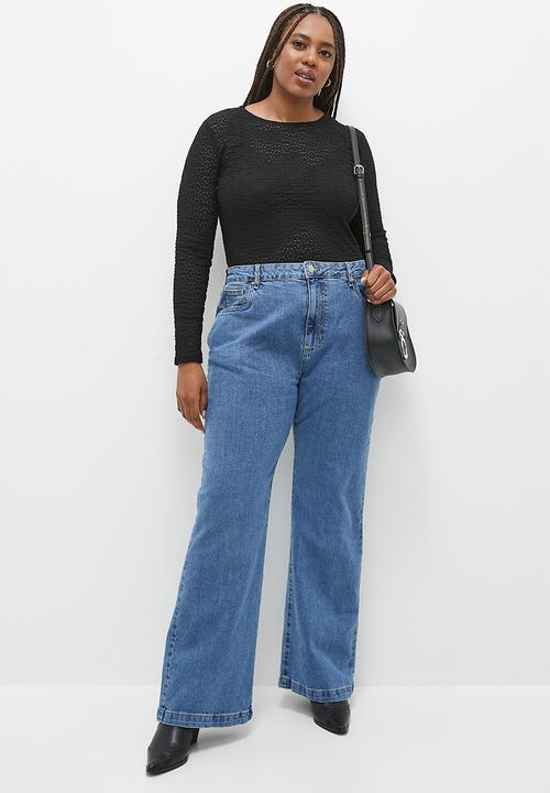 Cotton On - Plus Curvy Stretch Bootcut Flare Jean - Sea Blue