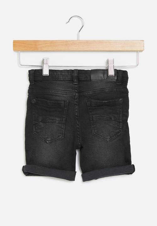 MINOTI - Boys Basic Denim Shorts - Black