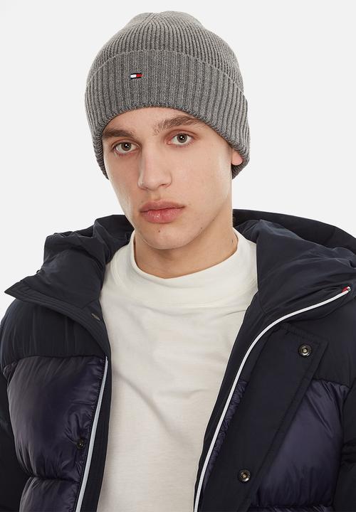 Tommy Hilfiger - Essential flag beanie - mid grey heather