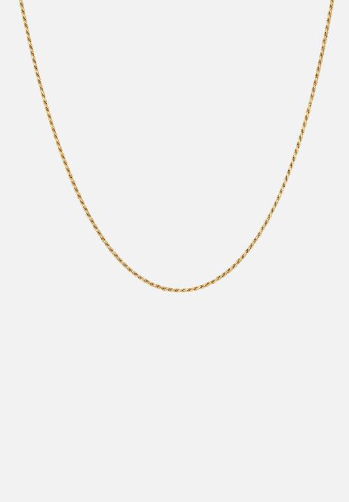 Zoe on Trend - Twisted rope chain - gold