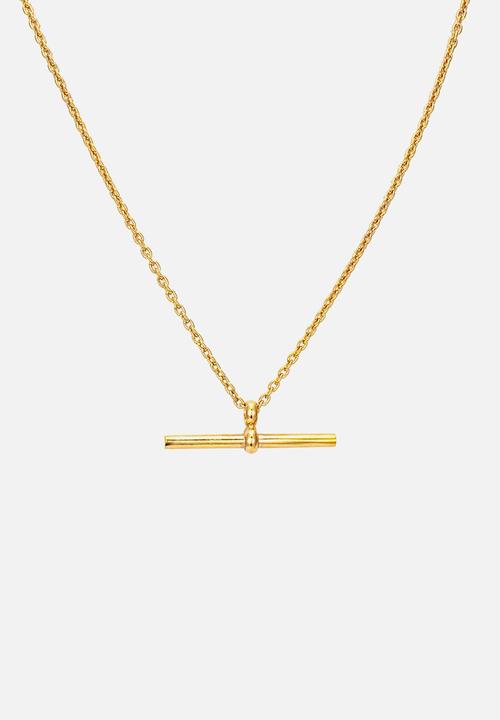 Zoe on Trend - T-bar chain necklace - gold