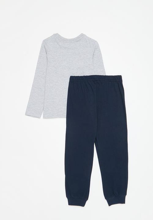 Pop Candy - Pj set - grey mel & navy