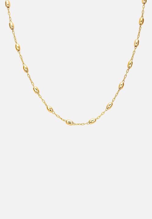 Zoe on Trend - Beaded chain necklace - gold
