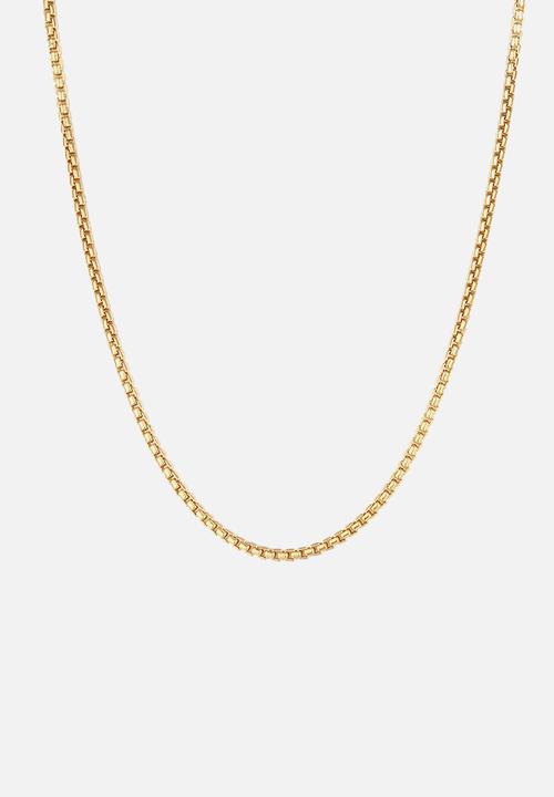 Zoe on Trend - Rounded box chain - gold