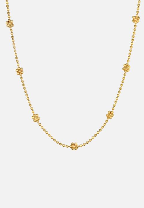 Zoe on Trend - Daisy chain necklace - gold