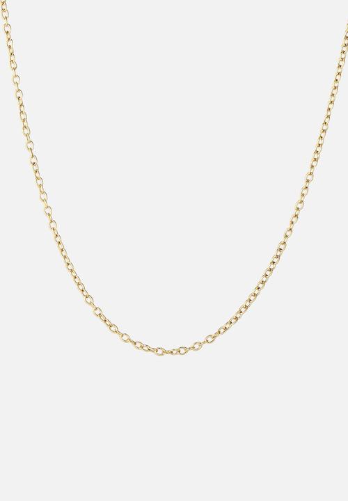 Zoe on Trend - Adjustable plain rolo chain - gold