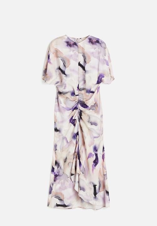 H&M - Slit-sleeved dress - white