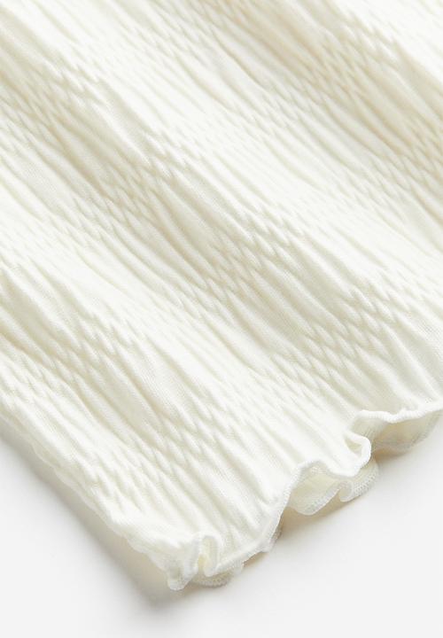 H&M - Smocked bodycon dress - white