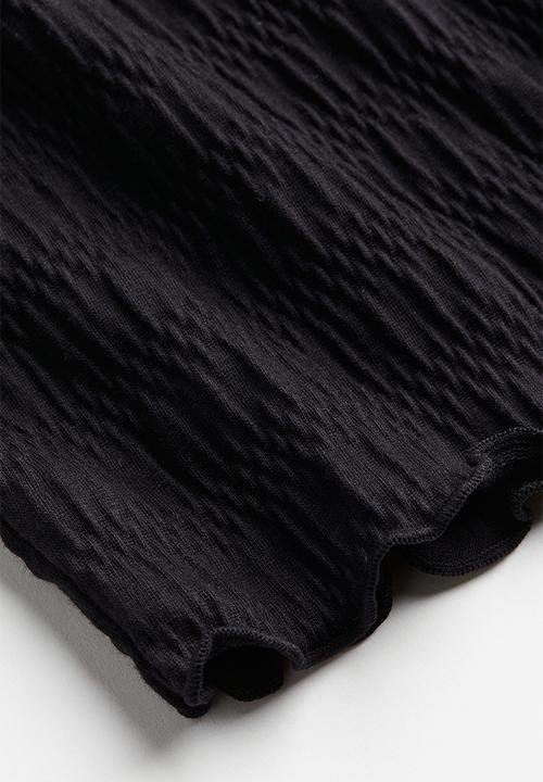 H&M - Smocked bodycon dress - black