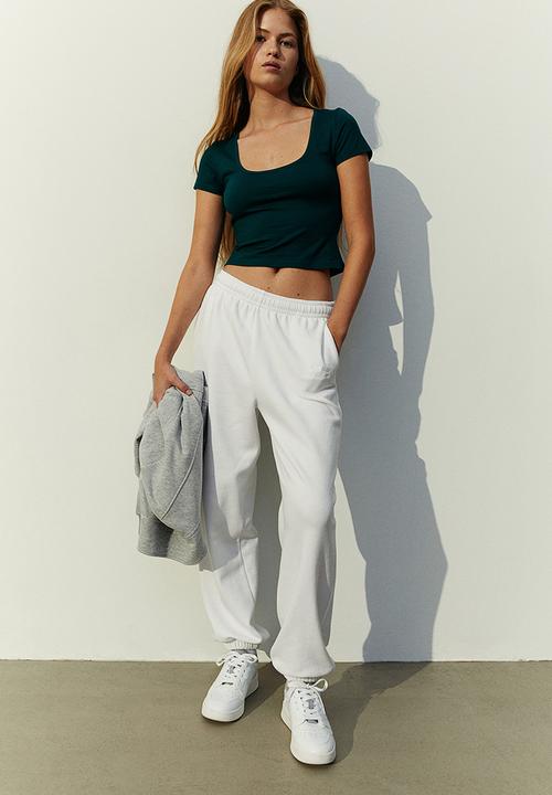 H&M - Cotton jersey top - green