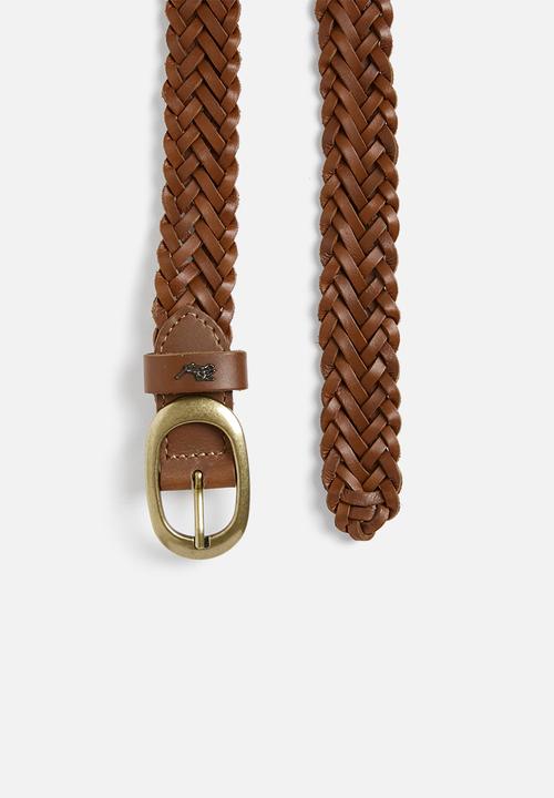 POLO - Mila leather belt - tan