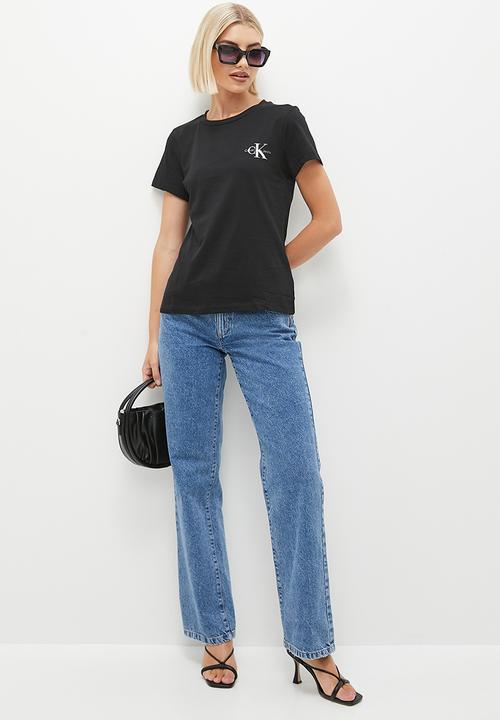 Calvin Klein - 2 Pack monologo slim tee - - ck black/putty beige