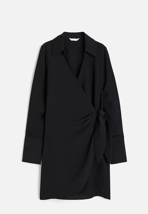 H&M - Crêpe wrap dress - black