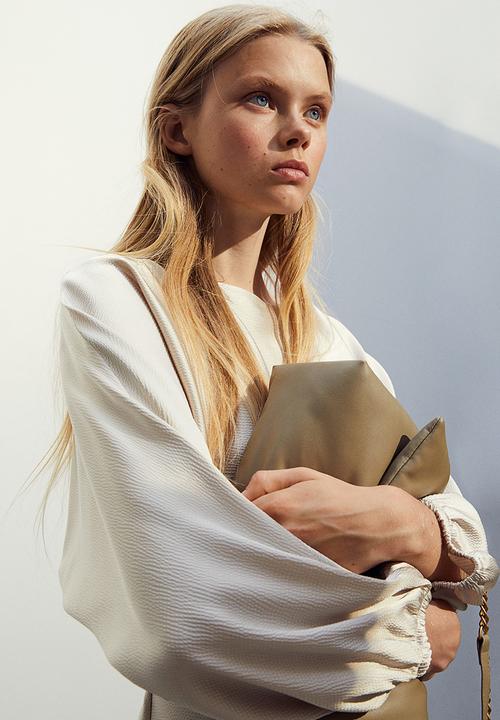 H&M - Crêpe satin blouse - beige