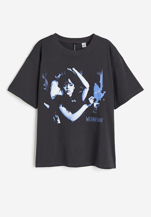 H&M - Oversized printed t-shirt - black