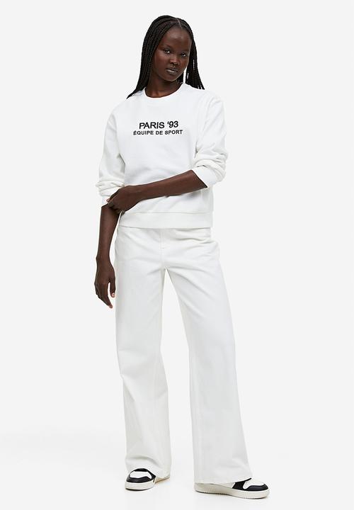 H&M - Printed sweatshirt - white 
