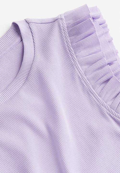 H&M - Flutter-sleeved bodycon dress - purple