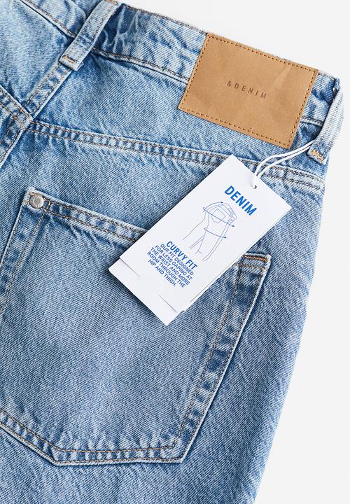 H&M - Curvy fit baggy high jeans - blue