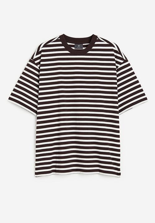 H&M - Relaxed fit cotton t-shirt - brown, multi