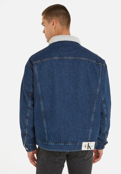 Calvin Klein - Regular 90's sherpa jacket - denim medium