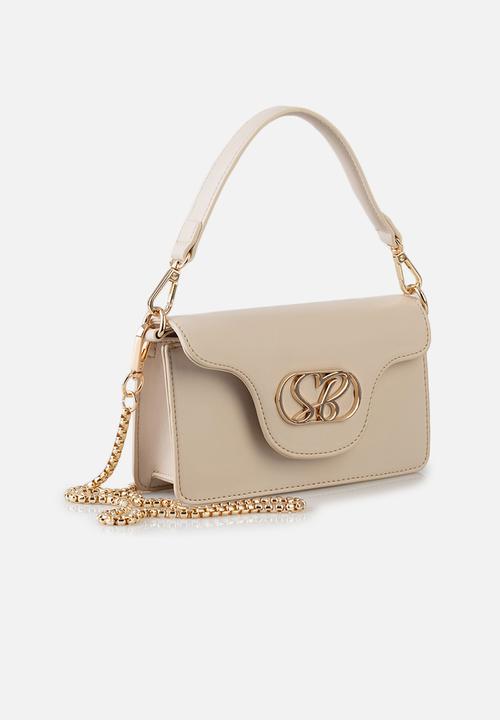 SISSY BOY - Mini tote bag with top handle - stone