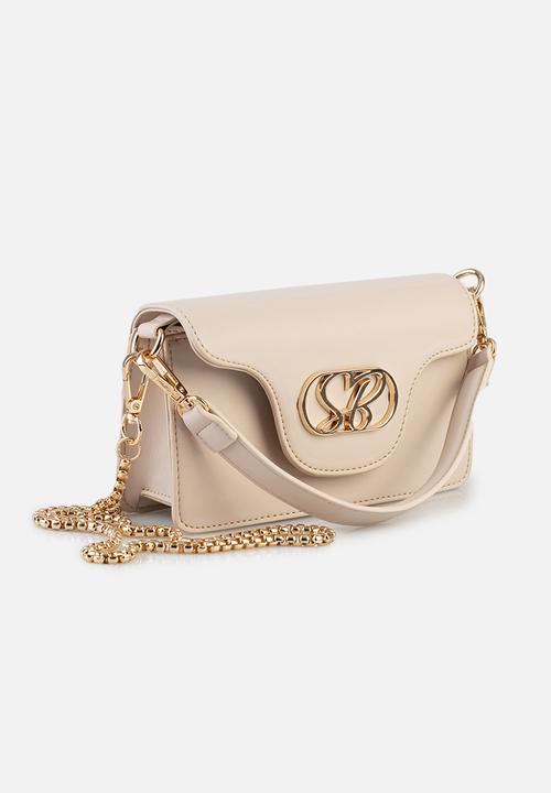 SISSY BOY - Mini tote bag with top handle - stone