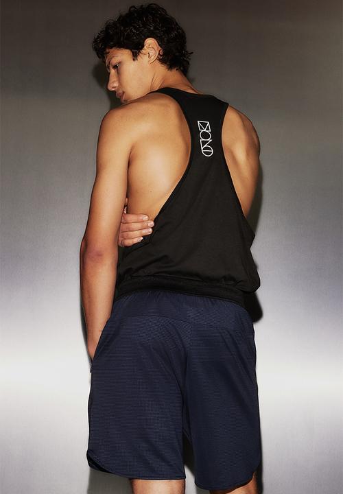 H&M - Drymove™ stretch sports shorts with zipped pockets - blue