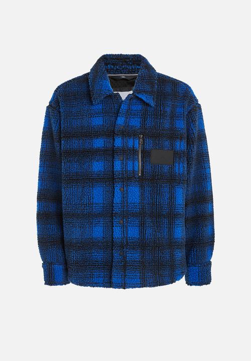 Calvin Klein - Heavy fabrication overshirt - kettle blue/black