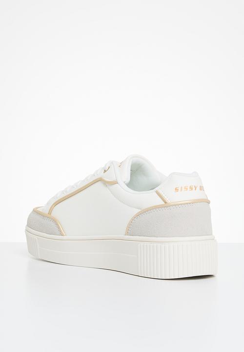 SISSY BOY - SB logo sneaker - white & gold