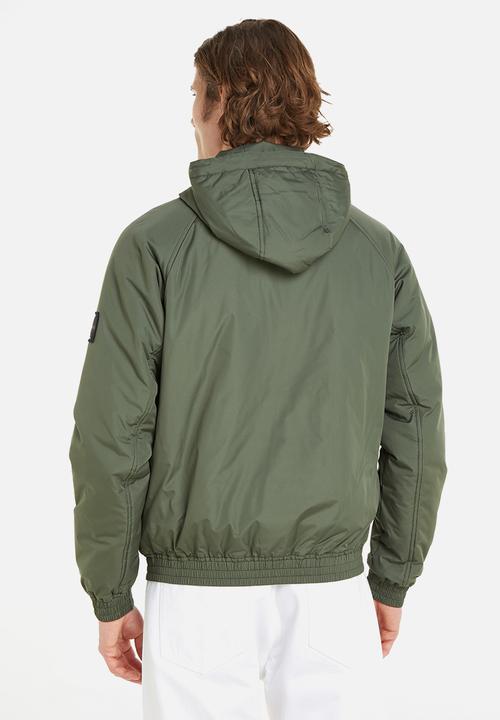 Calvin Klein - Padded hooded harrington - thyme