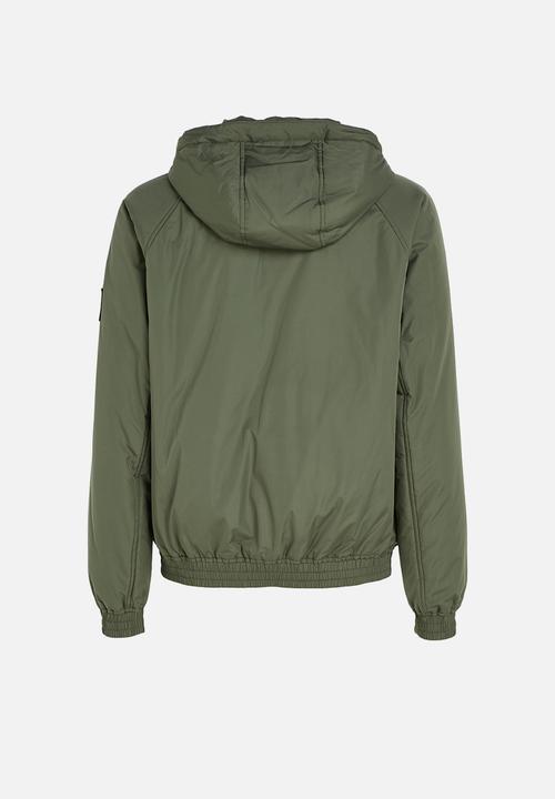 Calvin Klein - Padded hooded harrington - thyme