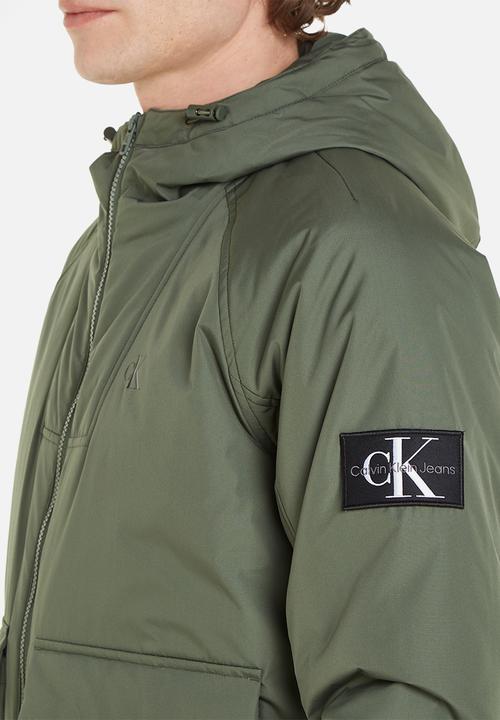 Calvin Klein - Padded hooded harrington - thyme